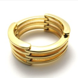 Anello In Titanio Con Puzzle In Oro