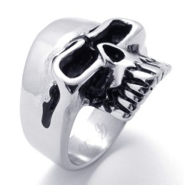 Anello In Titanio Con Teschio