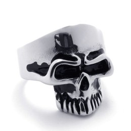 Anello In Titanio Con Teschio