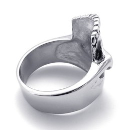 Anello In Titanio Con Teschio