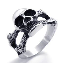 Anello In Titanio Con Teschio