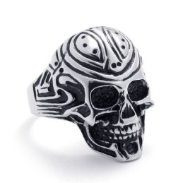 Anello In Titanio Con Teschio