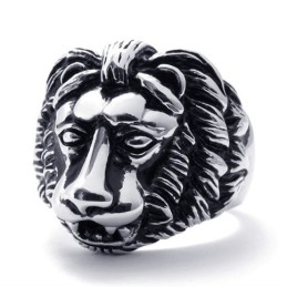Anello In Titanio Con Leone