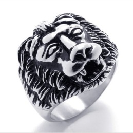 Anello In Titanio Con Leone