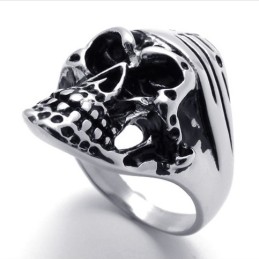Anello In Titanio Con Teschio