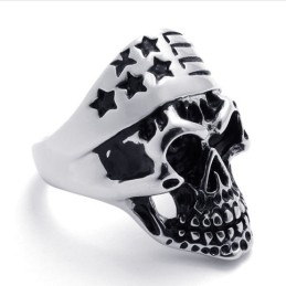 Anello In Titanio Con Teschio