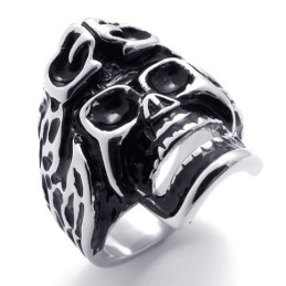 Anello In Titanio Con Teschio
