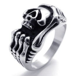 Anello In Titanio Con Teschio