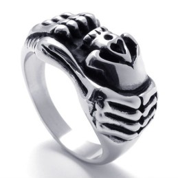 Anello In Titanio Con Teschio