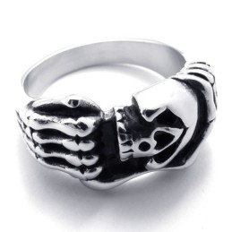 Anello In Titanio Con Teschio