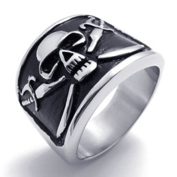 Anello In Titanio Con Teschio