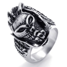 Anello In Titanio Con Teschio