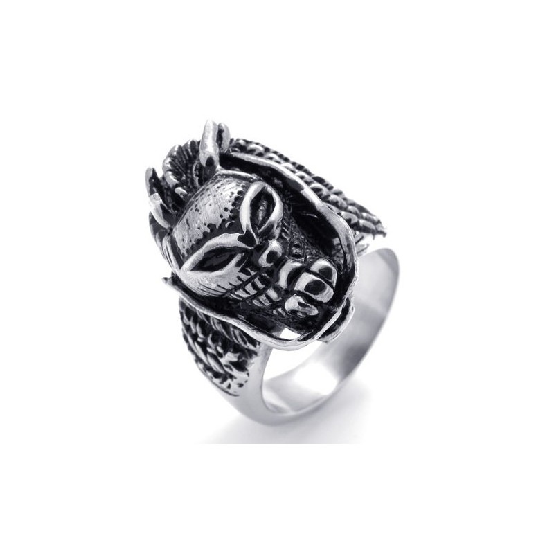Anello In Titanio Con Teschio Anello In Titanio Con Teschio