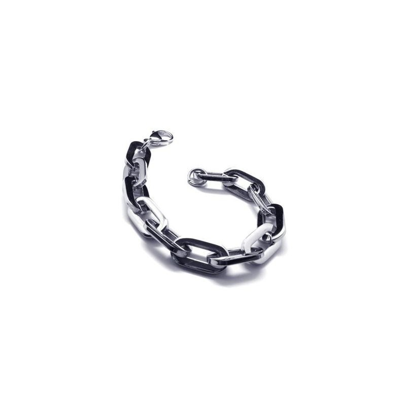 Bracciale Da Uomo E Ragazzo Con Maglie In Titanio Puro E Argento Bracciale Da Uomo E Ragazzo Con Maglie In Titanio Puro E Argento