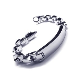 Bracciale A Catena Con Ciondolo In Titanio Puro Argento Da Uomo E Ragazzo