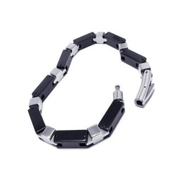 Bracciale Con Ciondolo A Catena In Titanio Puro Argento Da Uomo E Ragazzo