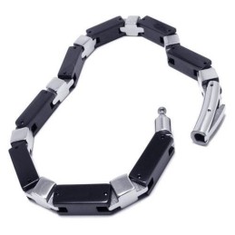 Bracciale Con Ciondolo A Catena In Titanio Puro Argento Da Uomo E Ragazzo
