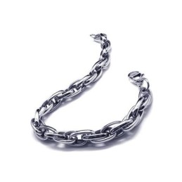 Bracciale Da Uomo Con Catena In Titanio Puro E Ciondolo In Argento Per Ragazzo