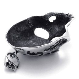 Ciondolo In Titanio Con Maschera Teschio