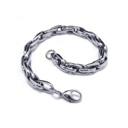 Bracciale Da Uomo Con Catena In Titanio Puro E Ciondolo In Argento Per Ragazzo