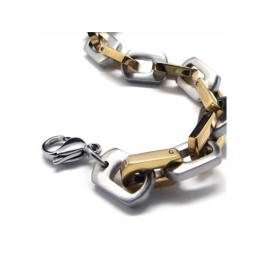 Bracciale Con Ciondolo In Titanio Puro Dorato E Argento Da Uomo E Ragazzo