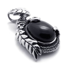 Ciondolo In Titanio Con Gemma