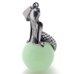 Ciondolo In Titanio Con Gemma Di Sirena