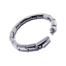 Bracciale Rigido Da Uomo Con Ciondolo In Titanio Puro E Argento
