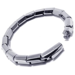 Bracciale Rigido Da Uomo Con Ciondolo In Titanio Puro E Argento
