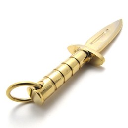 Ciondolo In Titanio Con Pugnale D'Oro