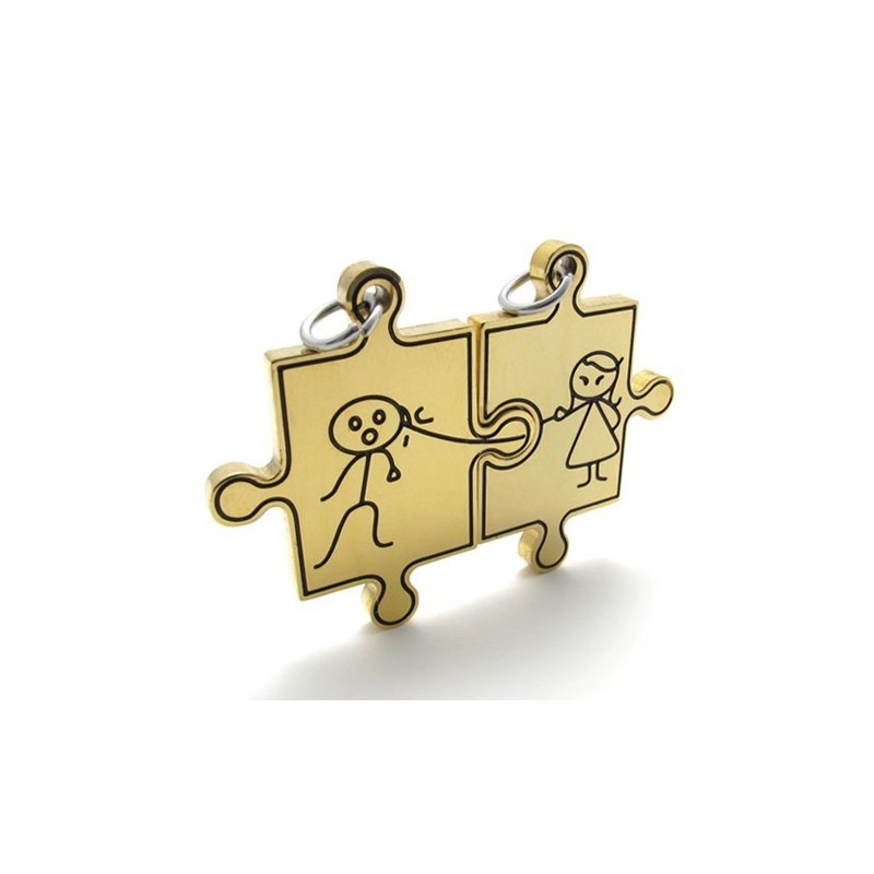 Ciondolo In Titanio Gold Lovers Ciondolo In Titanio Gold Lovers