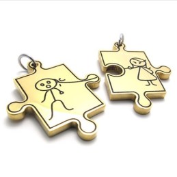 Ciondolo In Titanio Gold Lovers