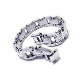 Bracciale Con Ciondolo A Croce In Titanio Puro E Argento Da Uomo E Ragazzo