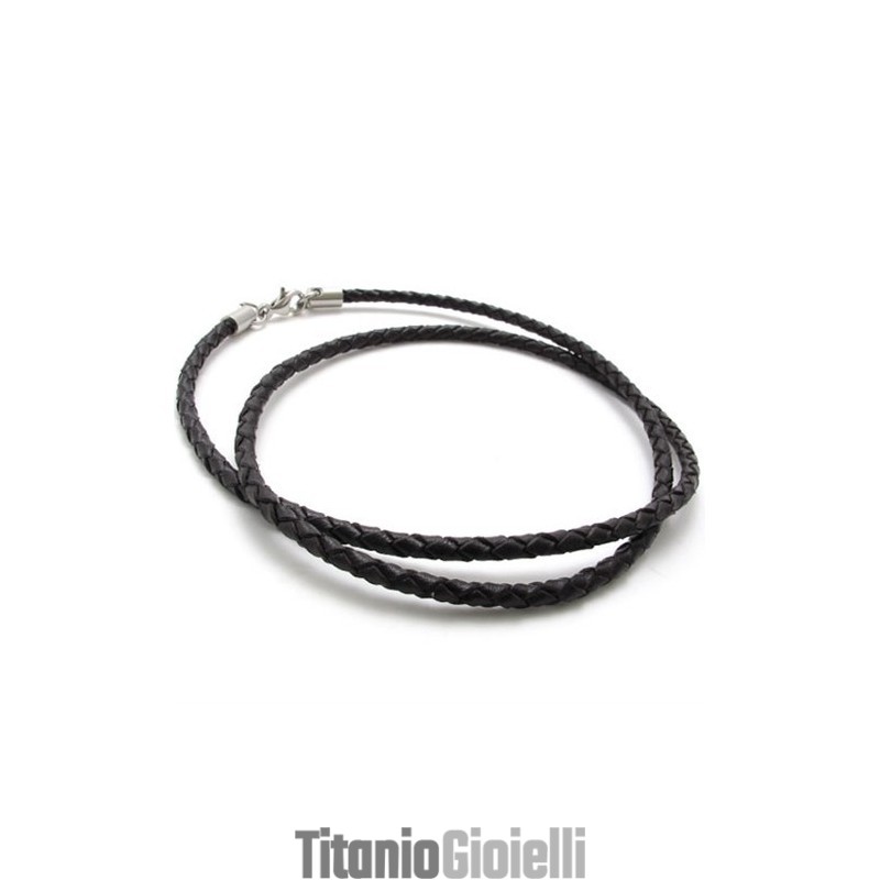 Collana In Titanio Marrone Da 20 Pollici