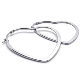 Orecchini A Forma Di Cuore In Titanio