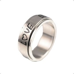 Anello Love Rotation In Titanio