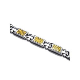Bracciale Magnetico Da Uomo In Titanio Puro Dorato E Argento