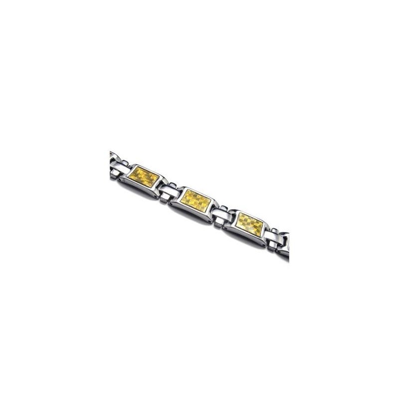 Bracciale Magnetico Da Uomo In Titanio Puro Dorato E Argento Bracciale Magnetico Da Uomo In Titanio Puro Dorato E Argento