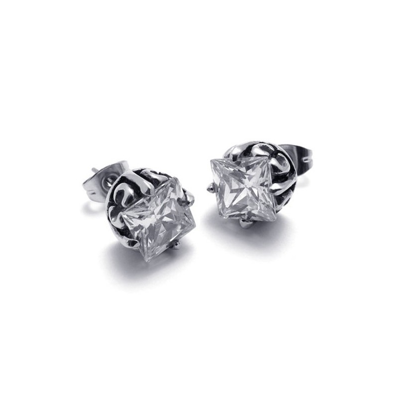 Orecchini In Titanio Con Diamanti Orecchini In Titanio Con Diamanti