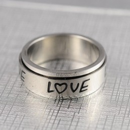Anello Love Rotation In Titanio