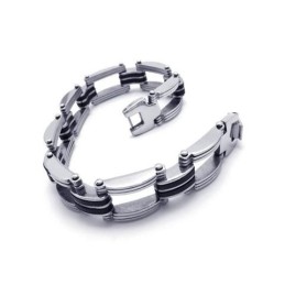 Bracciale Con Ciondolo In Titanio Puro Argento Da Uomo E Ragazzo
