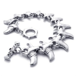 Bracciale In Titanio Con Corno Da 8,7 Pollici