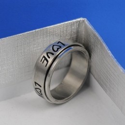 Anello Love Rotation In Titanio