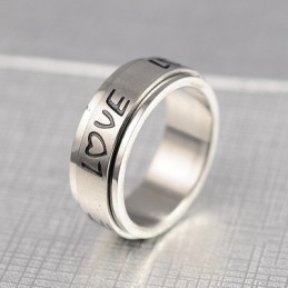 Anello Love Rotation In Titanio