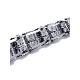 Bracciale Rigido In Titanio Puro Con Ciondolo In Argento Per Uomo E Ragazzo