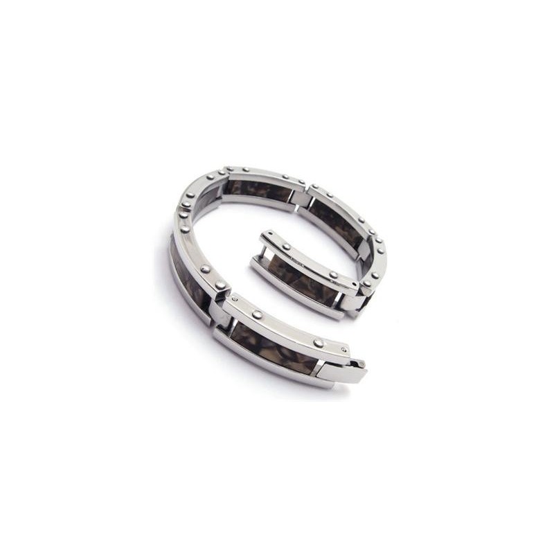 Bracciale Rigido Da Uomo In Gomma Di Titanio Puro Nero Con Ciondolo Bracciale Rigido Da Uomo In Gomma Di Titanio Puro Nero Con Ciondolo