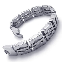 Bracciale In Titanio Con Diamanti Da 8,1 Pollici