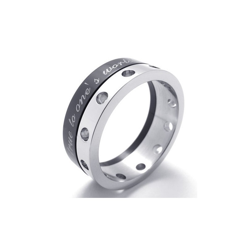 Anello In Titanio Mezzo Nero Anello In Titanio Mezzo Nero
