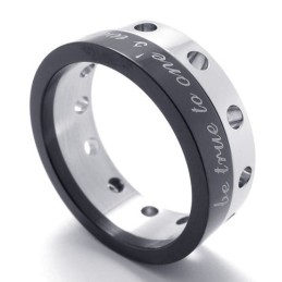 Anello In Titanio Mezzo Nero