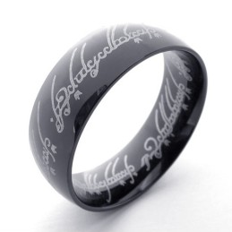 Anello In Titanio Del Signore Nero
